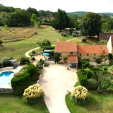 Une partie du domaine vue du ciel.