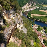 Une vue exceptionnelle sur la Roque Gageac et la Dordogne. 