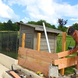 Relooking des contours de la piscine du grand gite.